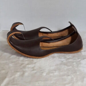Men's Brown All Leather Handmade‎ Punjabi Jutti Shoes